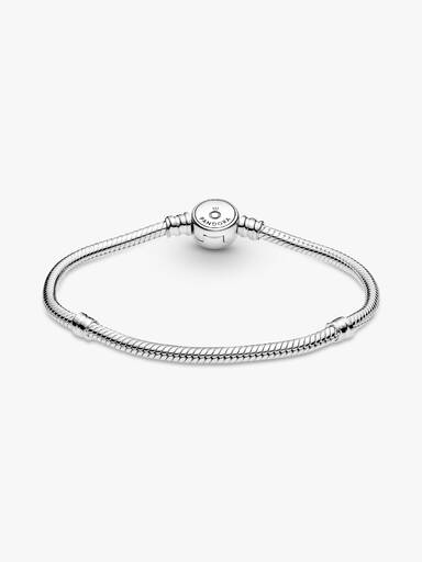 Pulseira Malha Snake Fecho Disco Azul Brilhante
