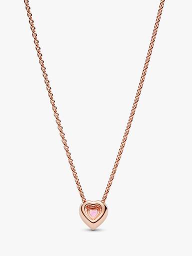 Colar Coração Rosa