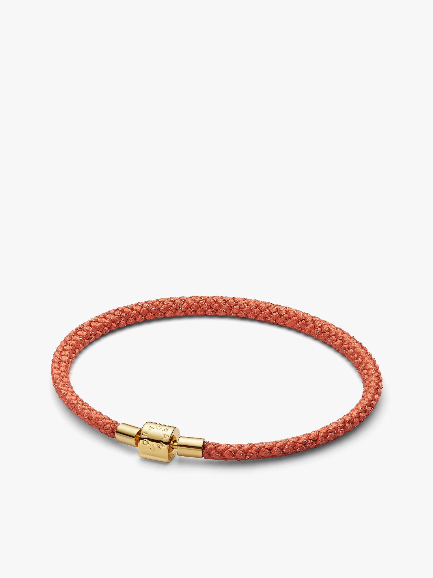Pulseira Cordão Laranja Brilhante