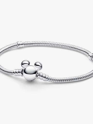 Pulseira Malha Snake Fecho Moments Mickey Disney