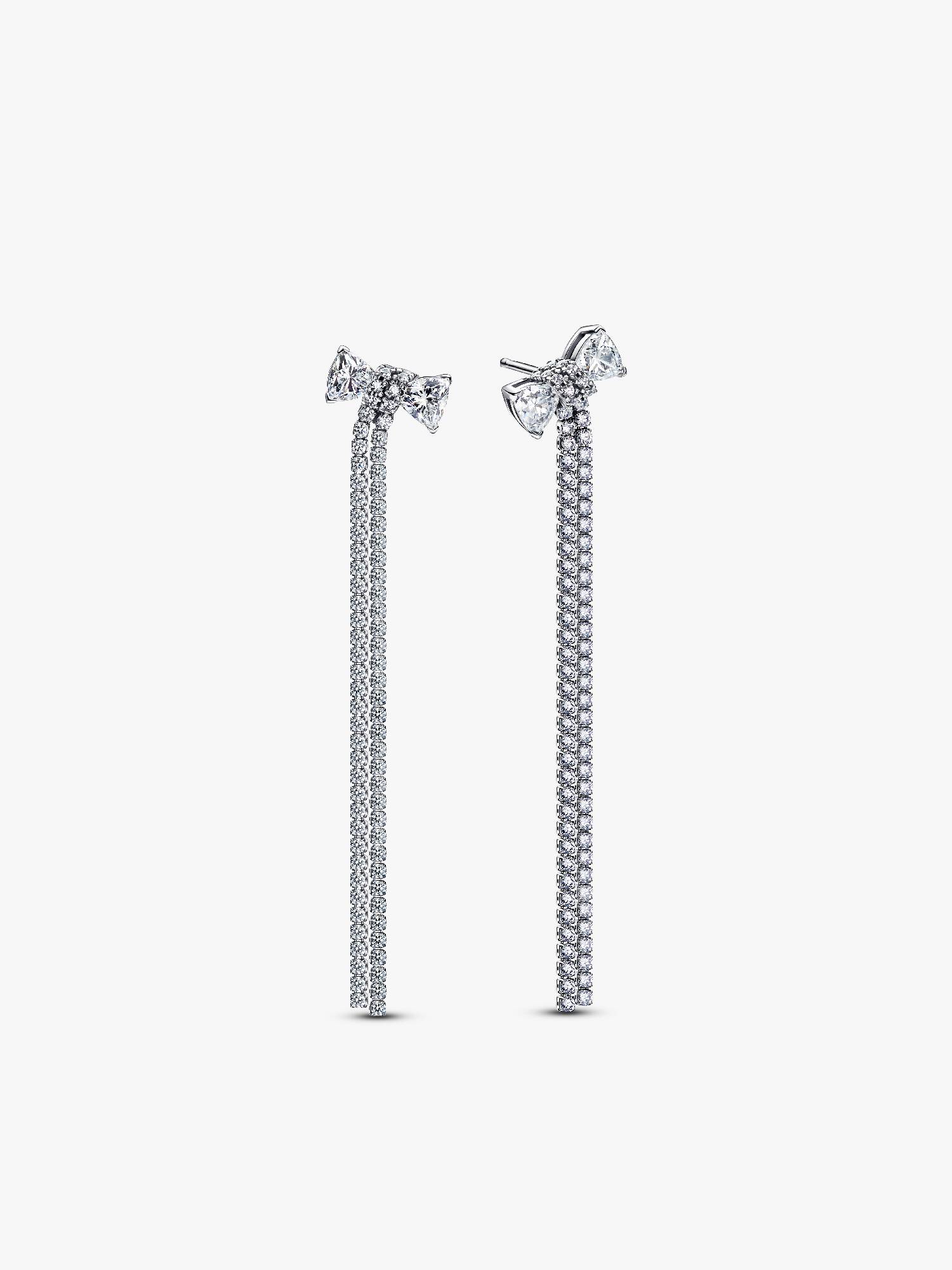 Brincos Pendentes Laço Pavé