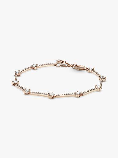 Pulseira Pavé Bars, Pandora Rose