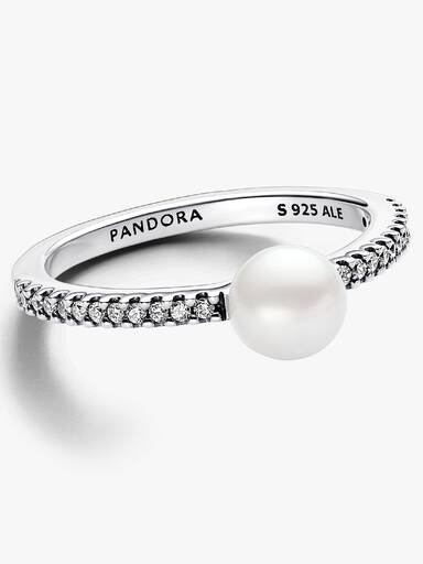 Anel Treated Freshwater Cultured Pearl & Pavé