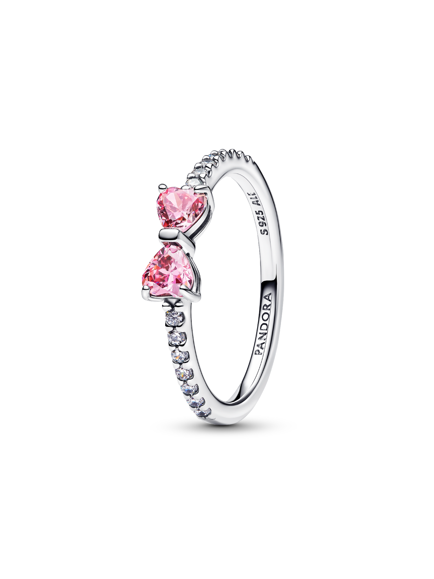 Anel Laço Rosa Brilhante