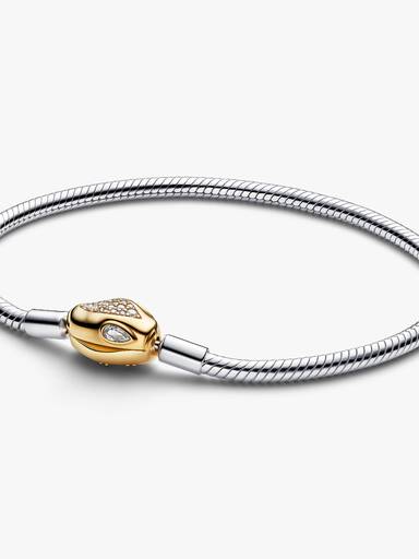 Pulseira de Corrente e Fecho Snake