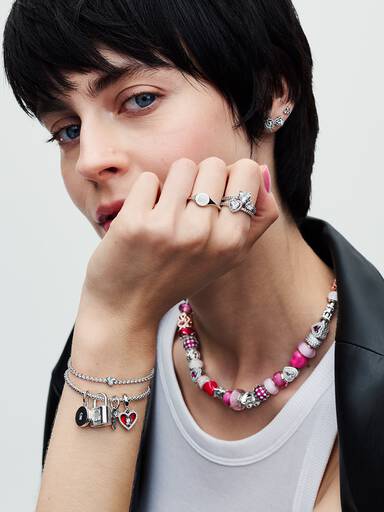 Pulseira Deslizante Corrente com Tachas