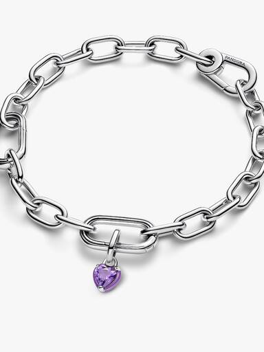 Mini Pendente Pandora ME Chakra Roxo Coração