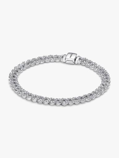 Pulseira de Corrente Cubana Pavé Pandora Timeless