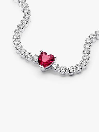 Pulseira de malha Coração Brilhante