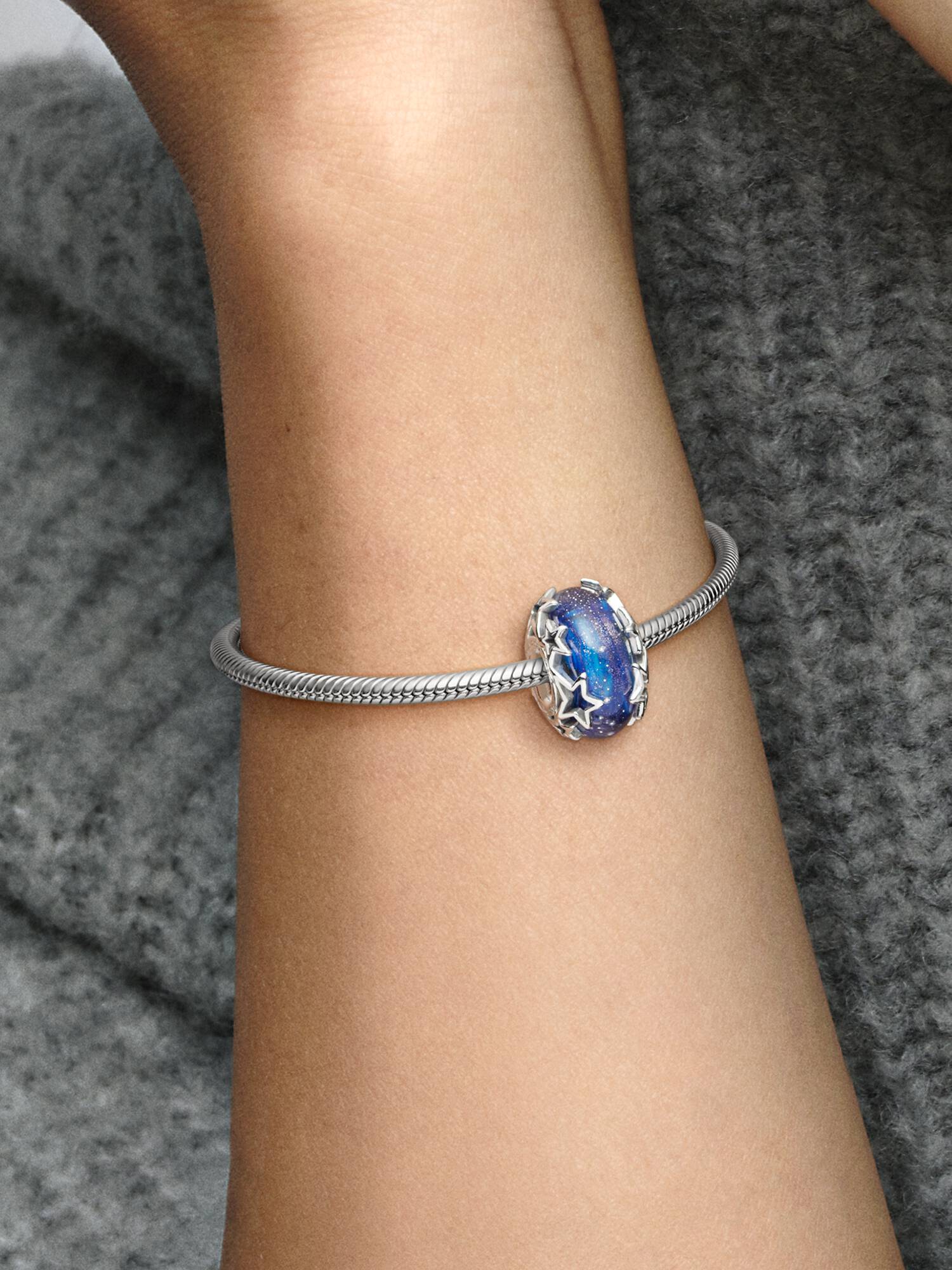 Conta Murano Galáxia Azul & Estrela