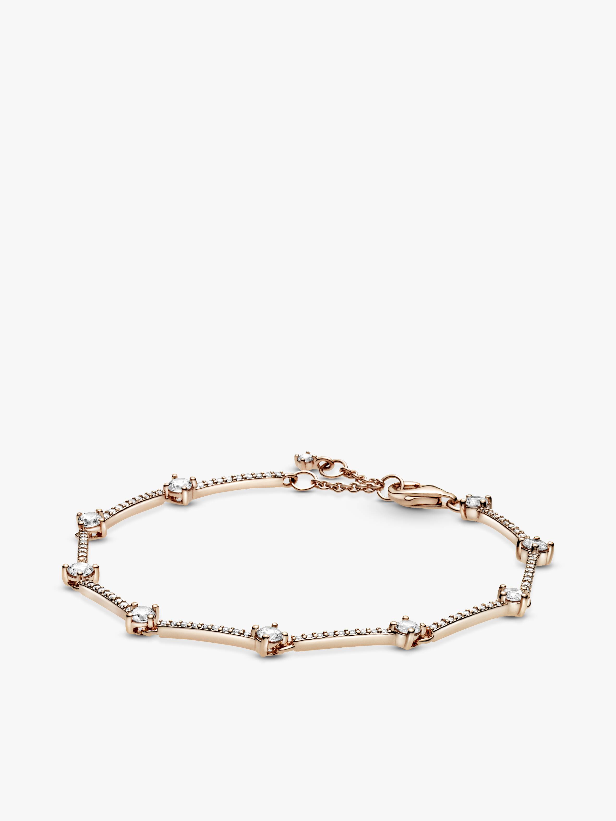 Pulseira Pavé Bars, Pandora Rose
