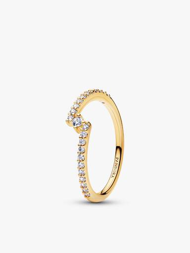Conjunto de Presente Anéis Divididos Pavé Brilhantes