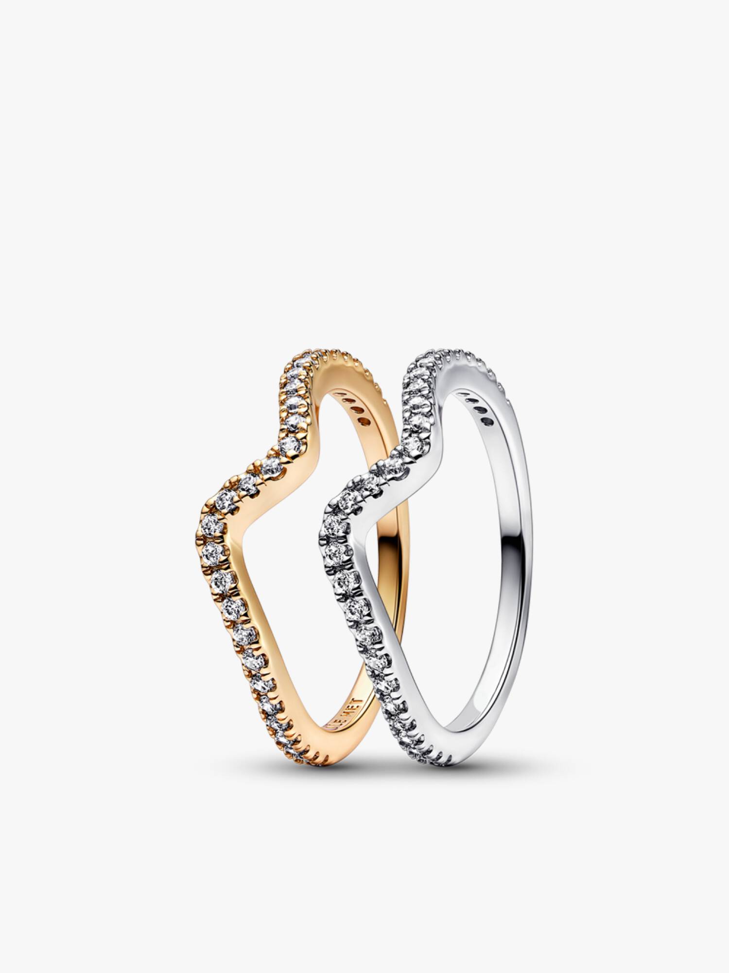 Conjunto de Anéis Sparkling Wave