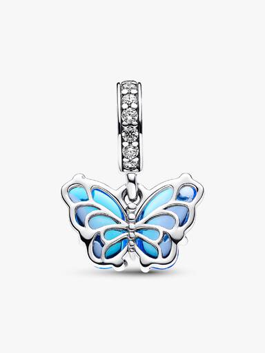 Conta Pendente Murano Borboleta Azul