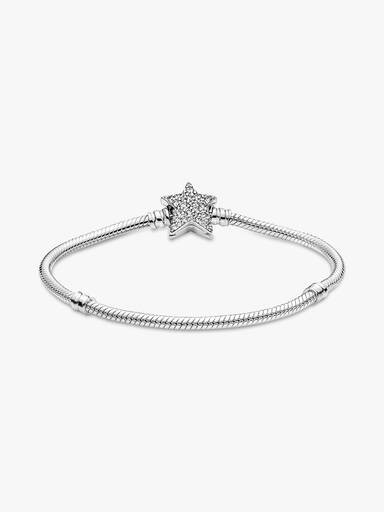 Pulseira Malha Snake Fecho Estrela Assimétrica