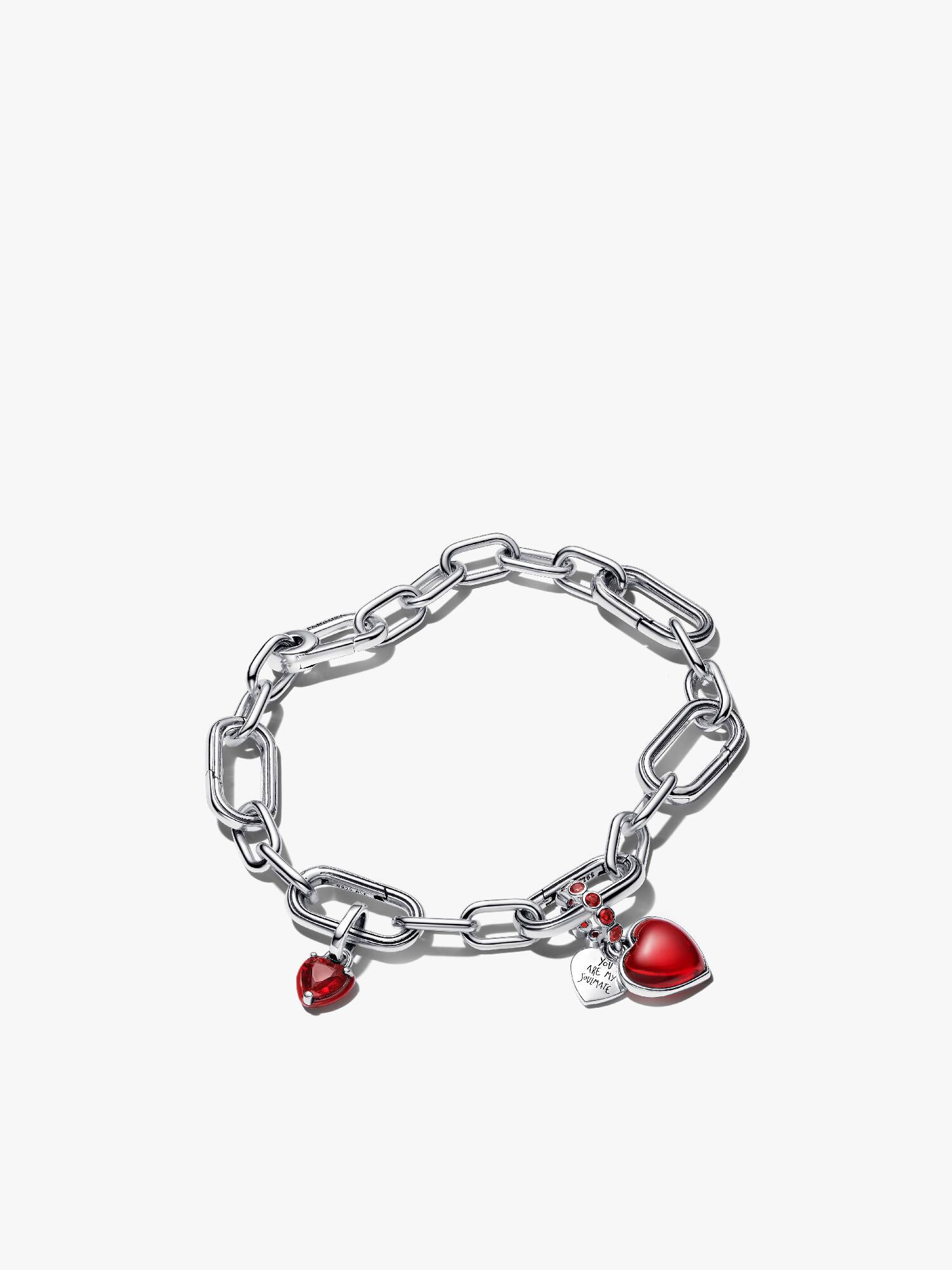 Conjunto Pulseira Coração Vermelho
