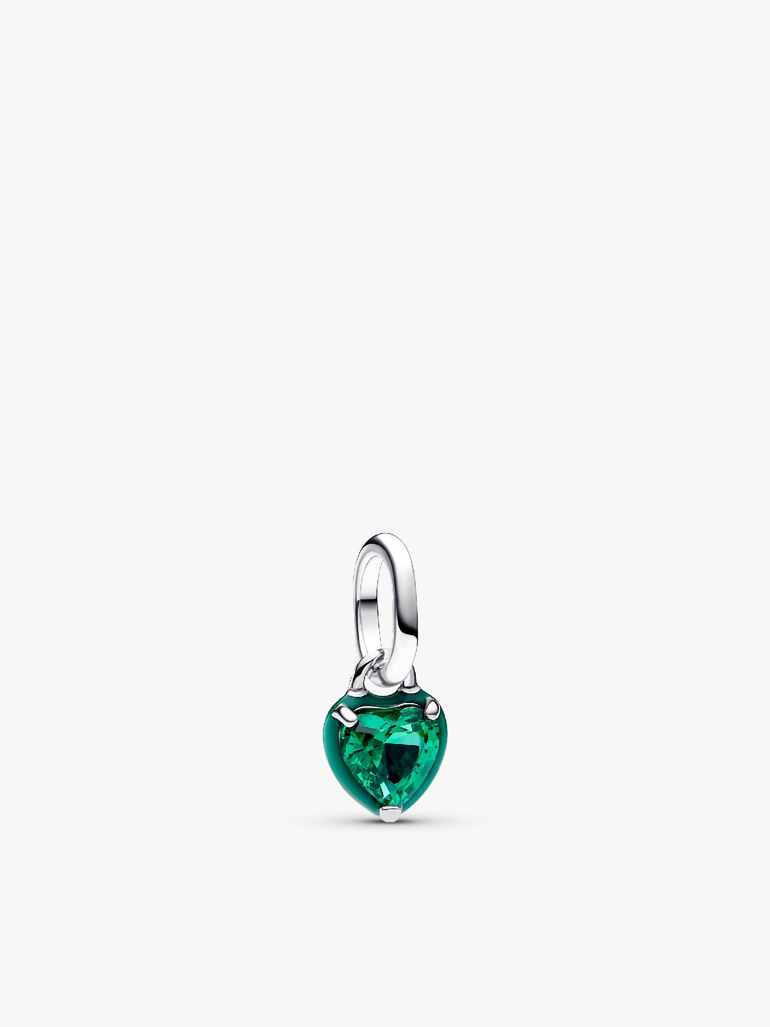 Mini-conta Pendente Coração Chakra Verde