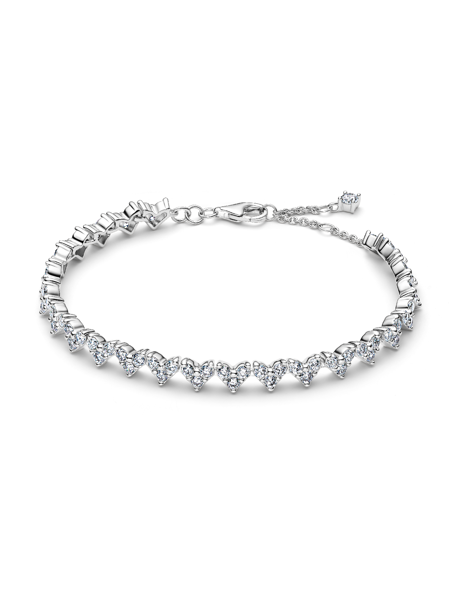 Pulseira Coração Pedra Tripla
