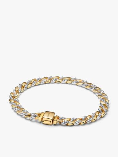 Conjunto de Presente Pulseiras de Corrente Cubana para Ele e para Ela