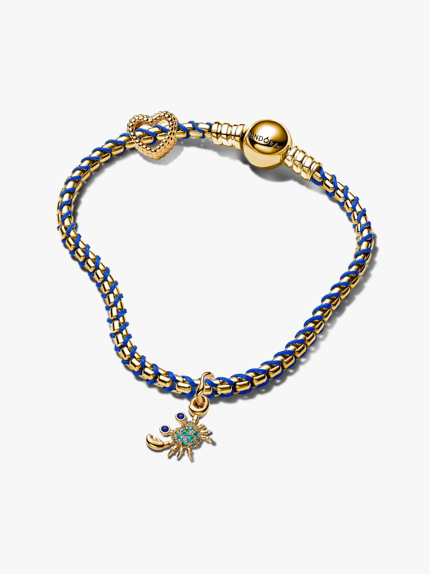 Conjunto de Presente Pulseira Caranguejo e Coração Aberto