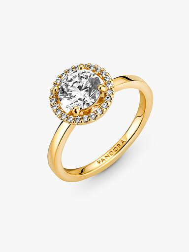 Anel Sparkling Round Halo